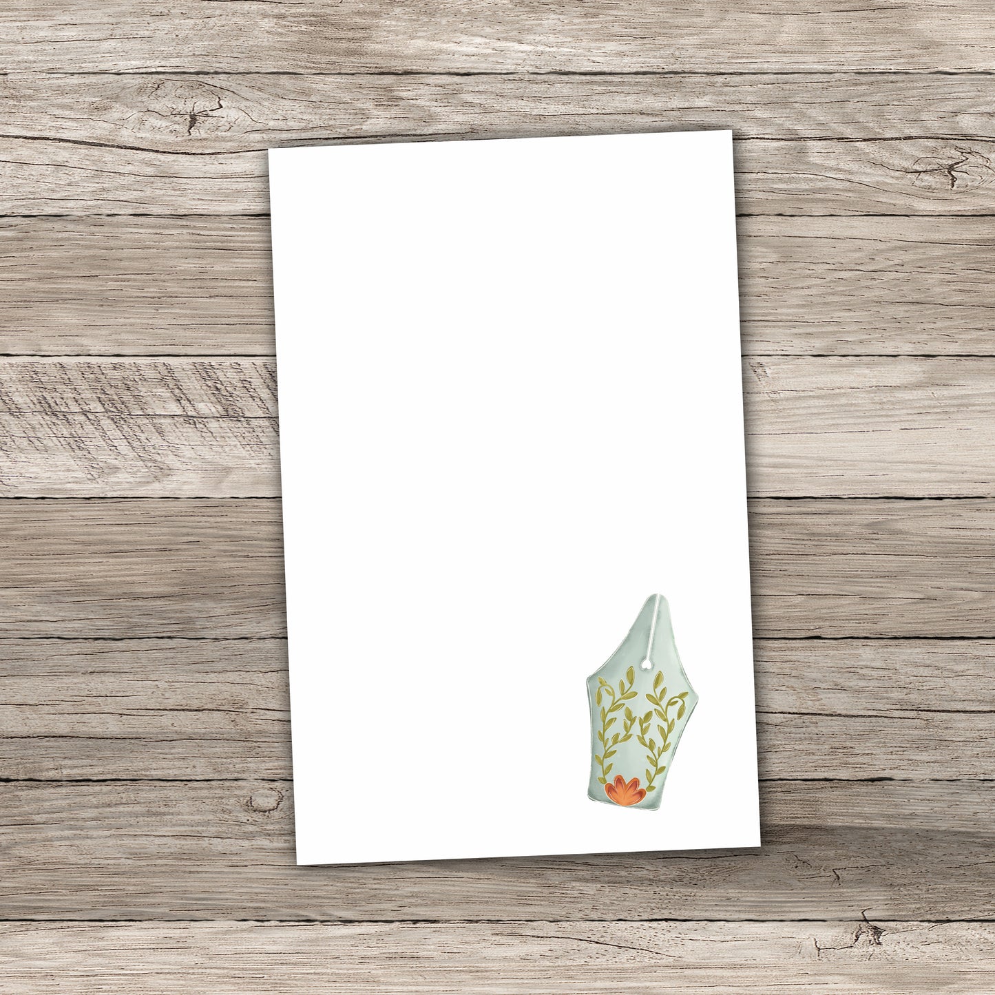 Floral Garden Fountain Pen Nib Notepad - Personalized - 5.5" x 8.5"