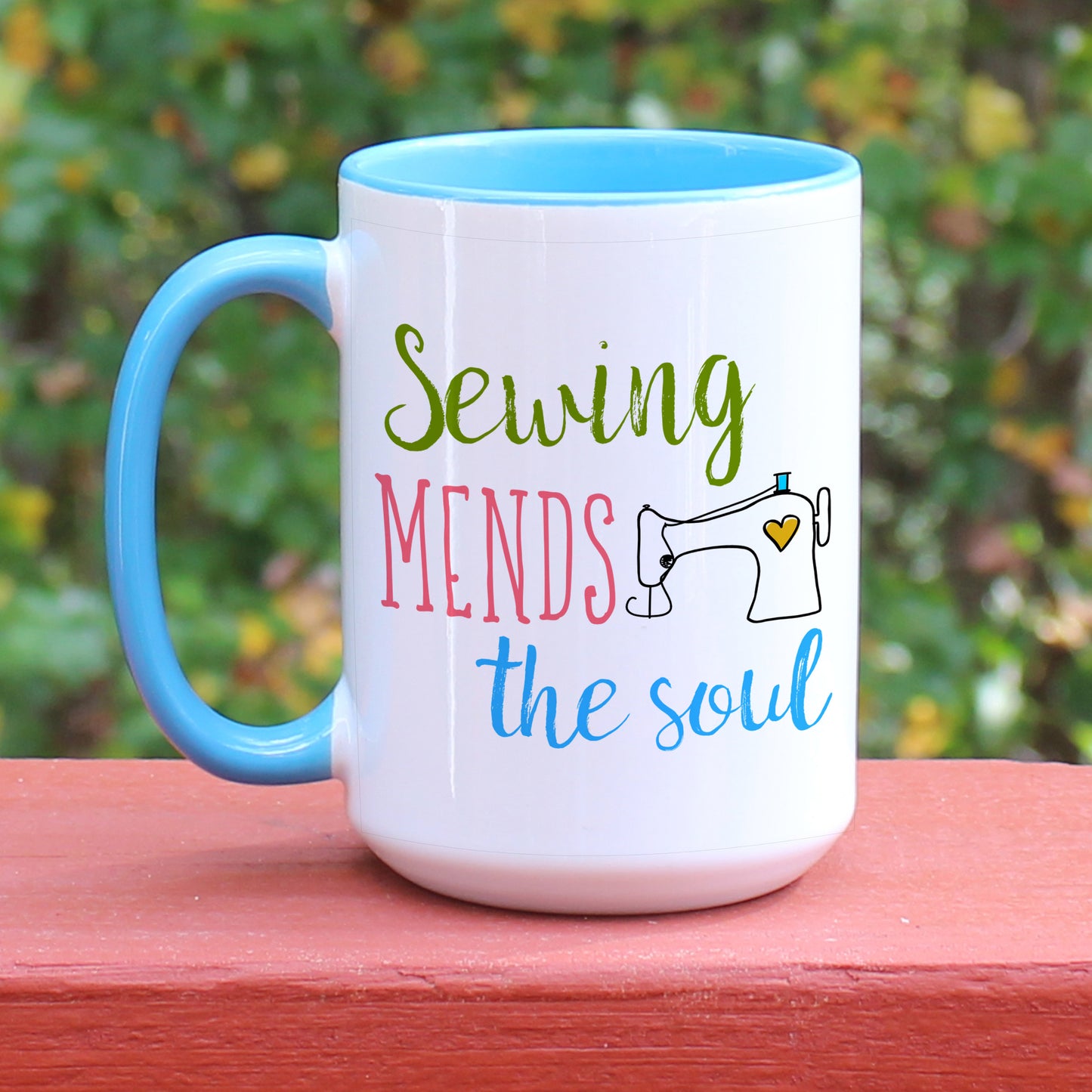 Sewing Mends The Soul Quilting Custom Coffee Mug Gift
