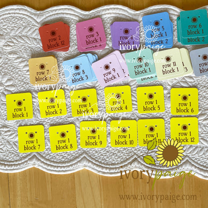 Quilt Block Row Markers