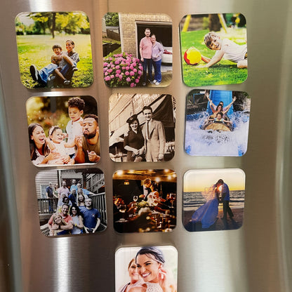 Photo Magnet, Set of 10 Custom Photos Printed on Acrylic