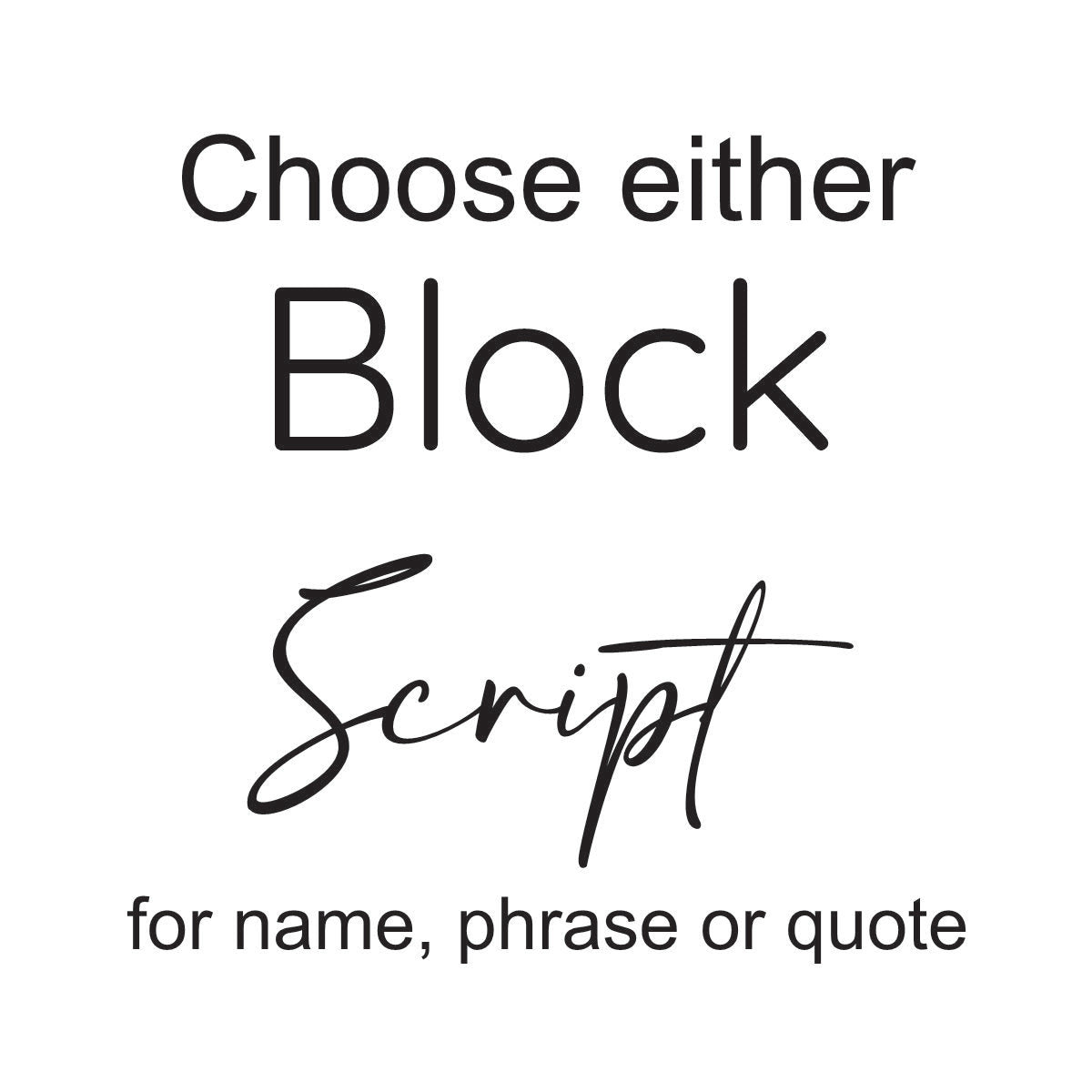 Personalized notepad yarn shop design, choice of block or script font.